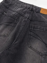 Men's Raw Hem Wide Leg Jeans