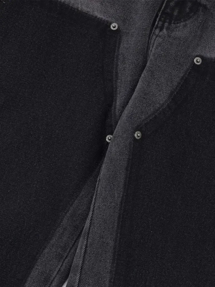 Men's Raw Hem Wide Leg Jeans