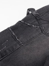 Men's Raw Hem Wide Leg Jeans
