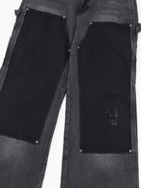 Men's Raw Hem Wide Leg Jeans