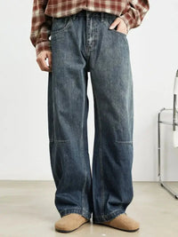 Men's Relaxed Fit Drawstring Wash Jeans - Update AvenueTrendsi100400132215377100400132215377Men's Relaxed Fit Drawstring Wash JeansBlue