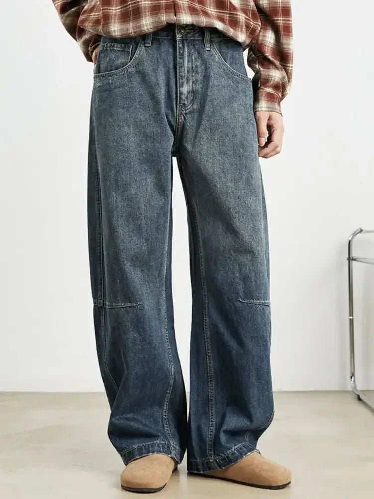 Men's Relaxed Fit Drawstring Wash Jeans - Update AvenueTrendsi100400132215377100400132215377Men's Relaxed Fit Drawstring Wash JeansBlue