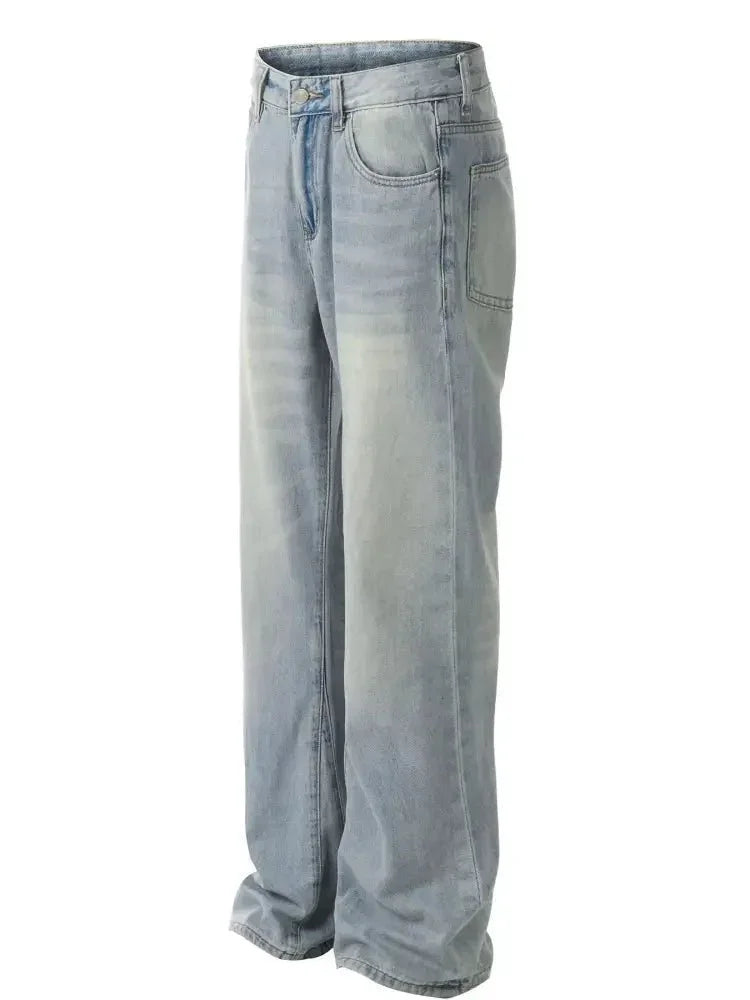 Men's Relaxed Fit Wash Wide Leg Jeans - Update AvenueTrendsi100400124116641100400124116641Men's Relaxed Fit Wash Wide Leg JeansBlue