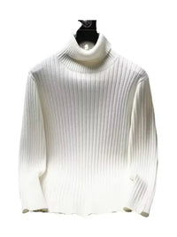 Men's Ribbed Turtleneck Long Sleeve Sweater