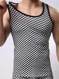 Men's Round Neck Checkered Tank - Update AvenueTrendsi100400228592724100400228592724454e2522 - 60fc - 4eec - b3ef - 0fa528ad4109 - MaxBlack