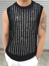Men's Round Neck Hollow Out Sleeveless Top - Update AvenueTrendsi1004005048979791004005048979792fe3f774 - 0c09 - 4d2a - 98c5 - a1e0a6bb94f7 - MaxBlack