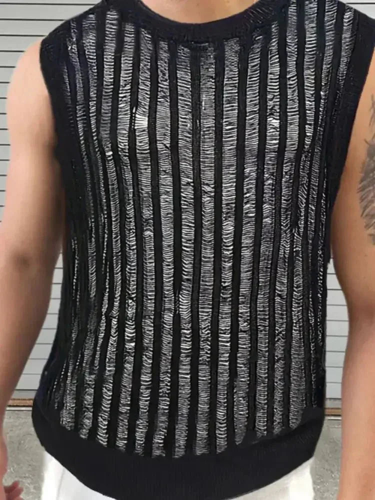 Men's Round Neck Hollow Out Sleeveless Top - Update AvenueTrendsi10040050489797910040050489797960d750a5 - c0c0 - 4fef - 9150 - ce29b28d578f - MaxBlack