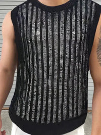 Men's Round Neck Hollow Out Sleeveless Top - Update AvenueTrendsi10040050489797910040050489797960d750a5 - c0c0 - 4fef - 9150 - ce29b28d578f - MaxBlack