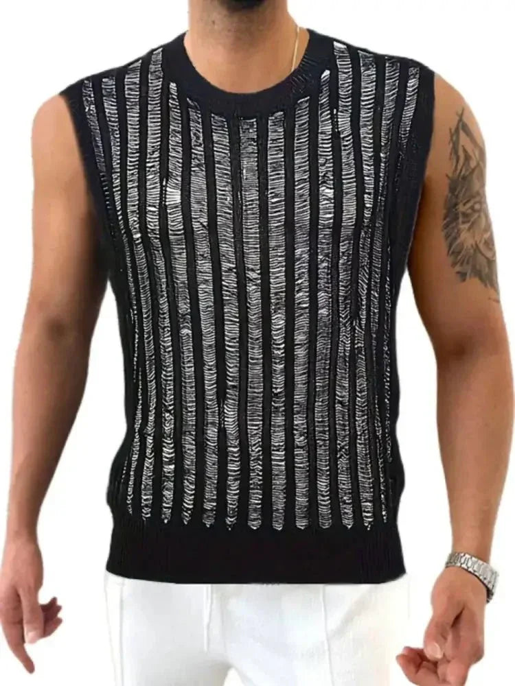 Men's Round Neck Hollow Out Sleeveless Top - Update AvenueTrendsi100400504897979100400504897979a3f91e15 - 2879 - 4140 - 8a7b - b2ec5037e8b4 - MaxBlack