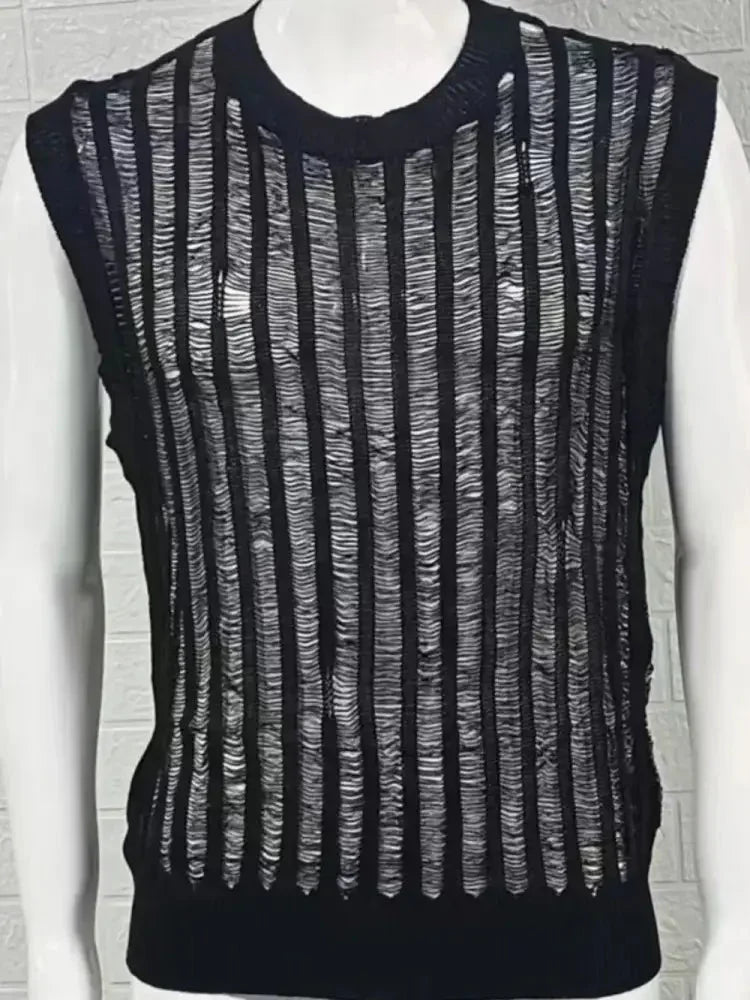 Men's Round Neck Hollow Out Sleeveless Top - Update AvenueTrendsi100400504897979100400504897979ce6ba88a - de26 - 428c - 8c5c - bed497b6834f - MaxBlack