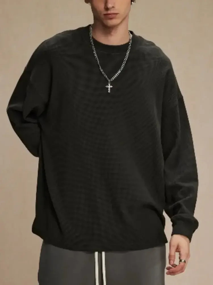 Men's Round Neck Long Sleeve T-Shirt