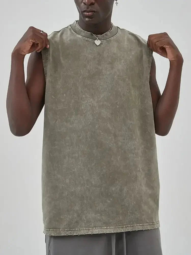 Men's Round Neck Washed Tank - Update AvenueTrendsi100400675779118100400675779118a6d98a33 - b8ac - 4fac - 9c4a - 609af75aa0e9 - Max - OriginBatik Gray Green
