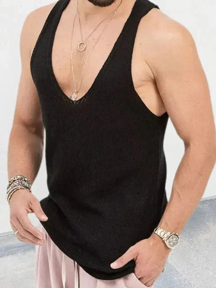 Men's Scoop Neck Knit Tank - Update AvenueTrendsi1004009467247171004009467247177e6ba075 - b3fd - 4b63 - 871f - bb0f79a10846 - MaxBlack