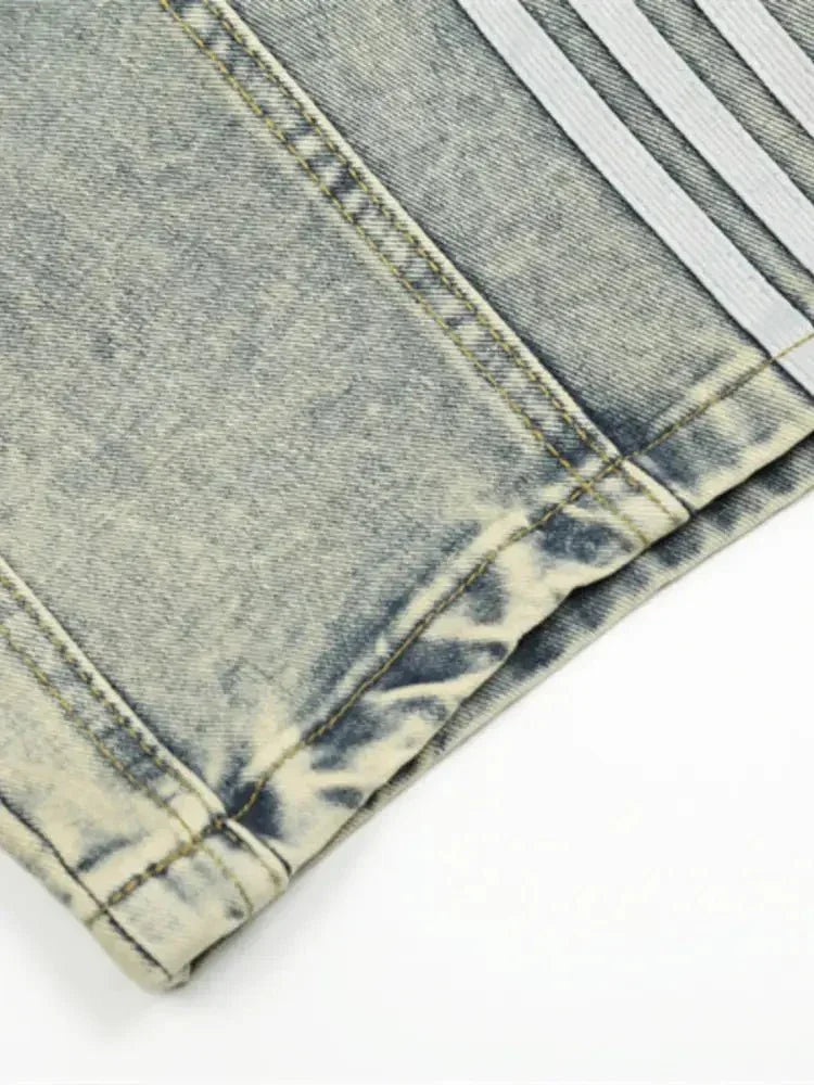 Men's Side Striped Wide Leg Jeans - Update AvenueTrendsi100400282725129100400282725129Men's Side Striped Wide Leg JeansDark Blue