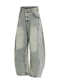Men's Side Striped Wide Leg Jeans - Update AvenueTrendsi100400282725129100400282725129Men's Side Striped Wide Leg JeansDark Blue