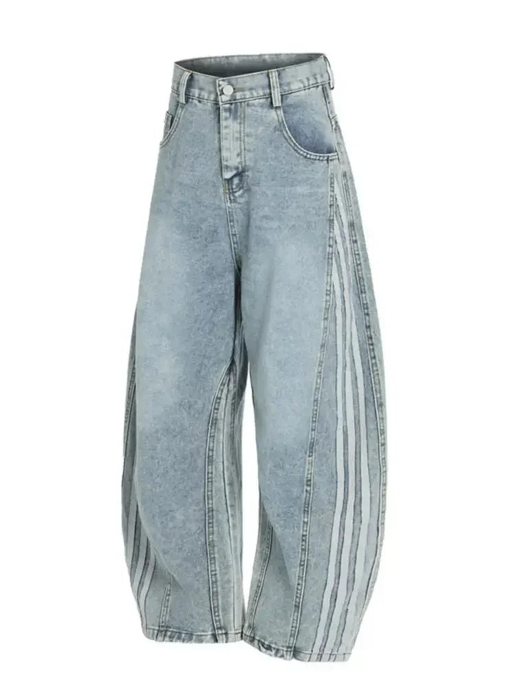 Men's Side Striped Wide Leg Jeans - Update AvenueTrendsi100400282726373100400282726373Men's Side Striped Wide Leg JeansLight Blue