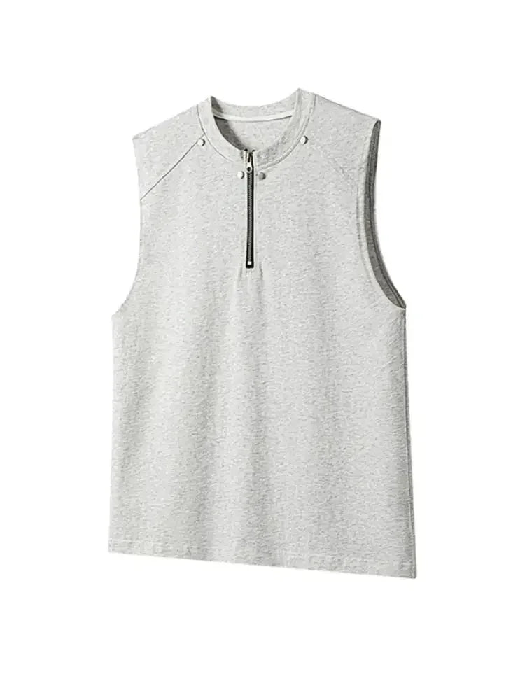 Men's Sleeveless Quarter - Zip Tank Top - Update AvenueTrendsi1004008528496781004008528496787a244acff979477683d6a09356bf5c0b - Max - OriginGray