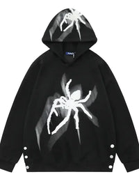 Men's Spider Graphic Oversized Hoodie with Side Button Details - Update AvenueHalloweenTrendsi100400156356502100400156356502e58db6f48eed45f69ca108a825ac3edf - Max - OriginBlack