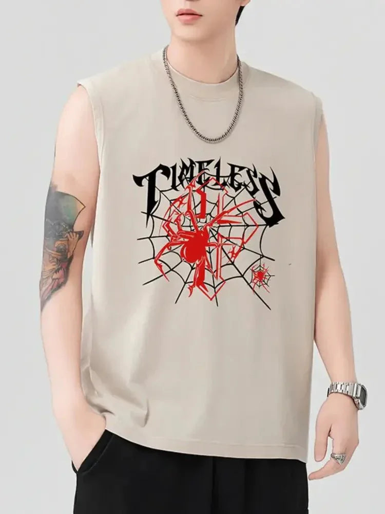 Men's Spider Round Neck Tank - Update AvenueTrendsi1004006442537461004006442537462fb2ca0d5c0c42dbb54a04e46faf8996 - Max - OriginApricot
