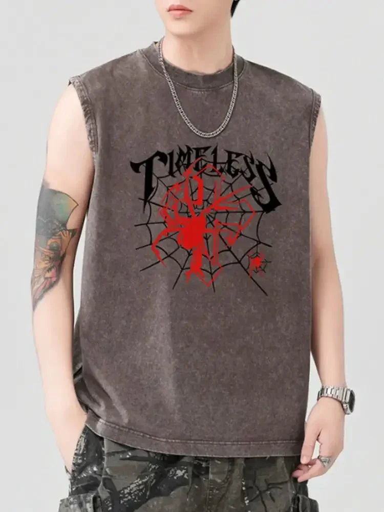 Men's Spider Round Neck Tank - Update AvenueTrendsi100400644259104100400644259104f050aeb9b29f497bab3d18bcfaaa6b07 - Max - OriginGrey