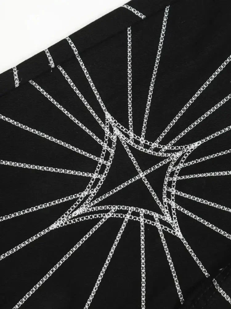 Men's Spider Web Embroidered Flared Jeans - Update AvenueTrendsi100400294337485100400294337485Men's Spider Web Embroidered Flared JeansBlack