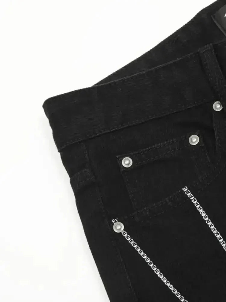 Men's Spider Web Embroidered Flared Jeans - Update AvenueTrendsi100400294337485100400294337485Men's Spider Web Embroidered Flared JeansBlack