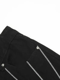 Men's Spider Web Embroidered Flared Jeans - Update AvenueTrendsi100400294337485100400294337485Men's Spider Web Embroidered Flared JeansBlack