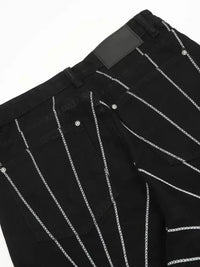 Men's Spider Web Embroidered Flared Jeans - Update AvenueTrendsi100400294337485100400294337485Men's Spider Web Embroidered Flared JeansBlack