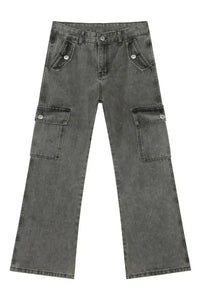 Men's Straight Leg Jeans with Cargo Pockets - Update AvenueTrendsi100400285690136100400285690136Men's Straight Leg Jeans with Cargo PocketsDark Gray