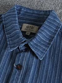 Men's Striped Button Down Denim Shirt