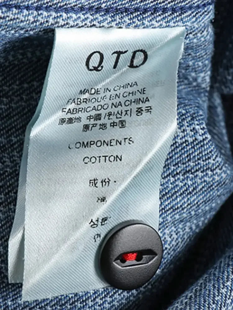 Men's Striped Button Down Denim Shirt