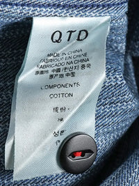 Men's Striped Button Down Denim Shirt