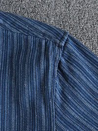 Men's Striped Button Down Denim Shirt