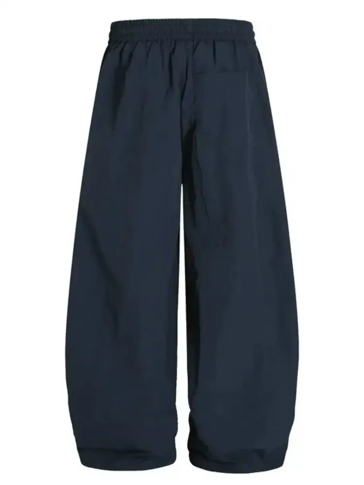 Men's Striped Drawstring Wide Leg Pants