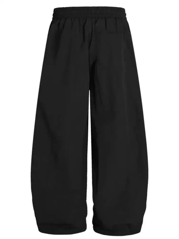 Men's Striped Drawstring Wide Leg Pants