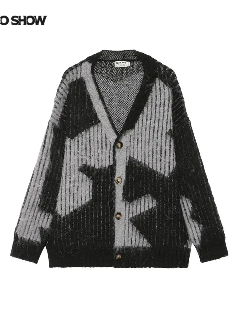 Men's V-Neck Long Sleeve Cardigan