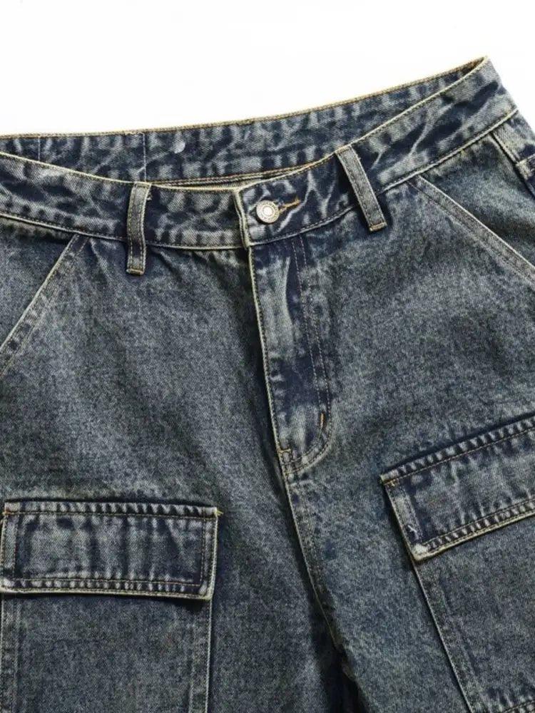 Men's Vintage Distressed Multi - Pocket Cargo Jeans - Update AvenueTrendsi100400025753429100400025753429Men's Vintage Distressed Multi - Pocket Cargo JeansVintage Blue