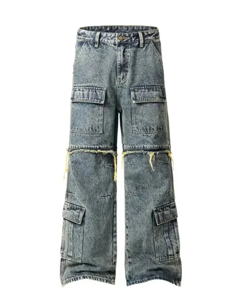 Men's Vintage Distressed Multi - Pocket Cargo Jeans - Update AvenueTrendsi100400025753429100400025753429Men's Vintage Distressed Multi - Pocket Cargo JeansVintage Blue