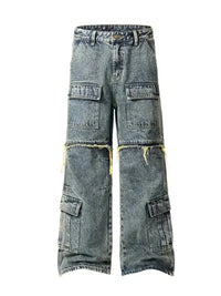 Men's Vintage Distressed Multi - Pocket Cargo Jeans - Update AvenueTrendsi100400025753429100400025753429Men's Vintage Distressed Multi - Pocket Cargo JeansVintage Blue