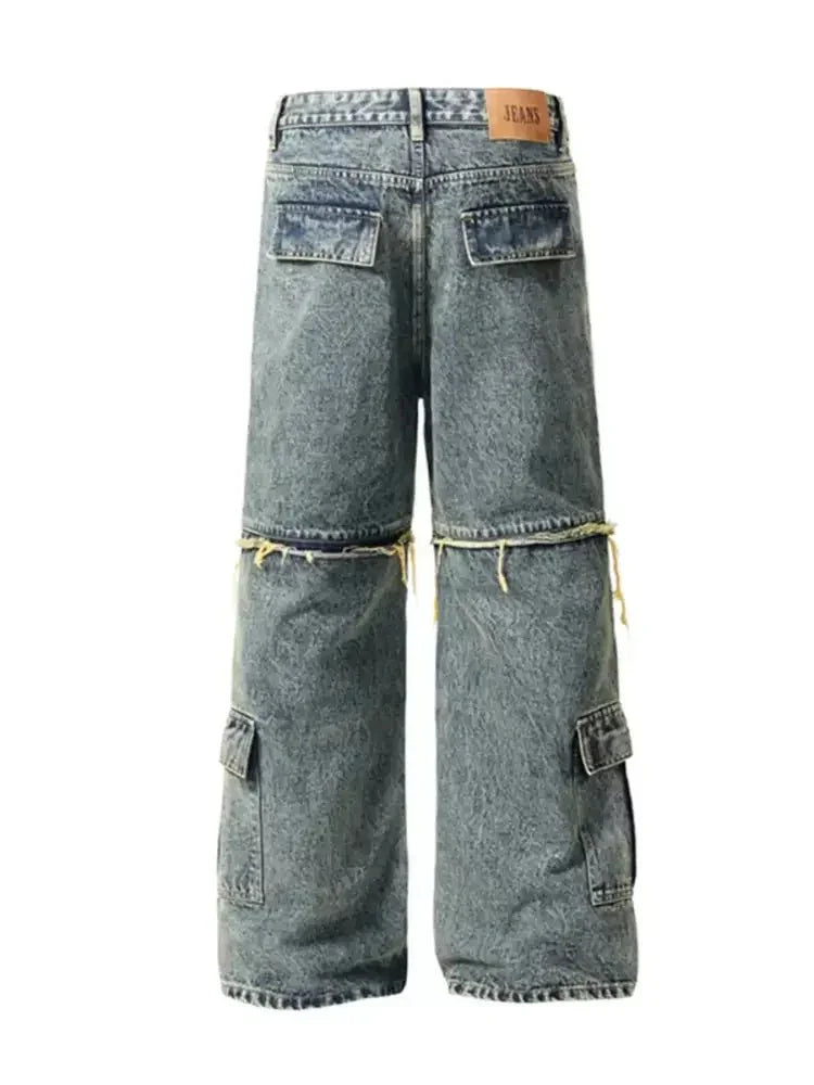 Men's Vintage Distressed Multi - Pocket Cargo Jeans - Update AvenueTrendsi100400025753429100400025753429Men's Vintage Distressed Multi - Pocket Cargo JeansVintage Blue