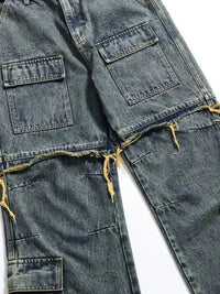 Men's Vintage Distressed Multi - Pocket Cargo Jeans - Update AvenueTrendsi100400025753429100400025753429Men's Vintage Distressed Multi - Pocket Cargo JeansVintage Blue