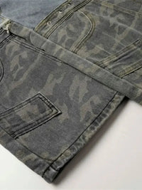 Men's Vintage Patchwork Camo Denim Shorts - Update AvenueTrendsi100400225547194100400225547194Men's Vintage Patchwork Camo Denim ShortsNostalgic Blue