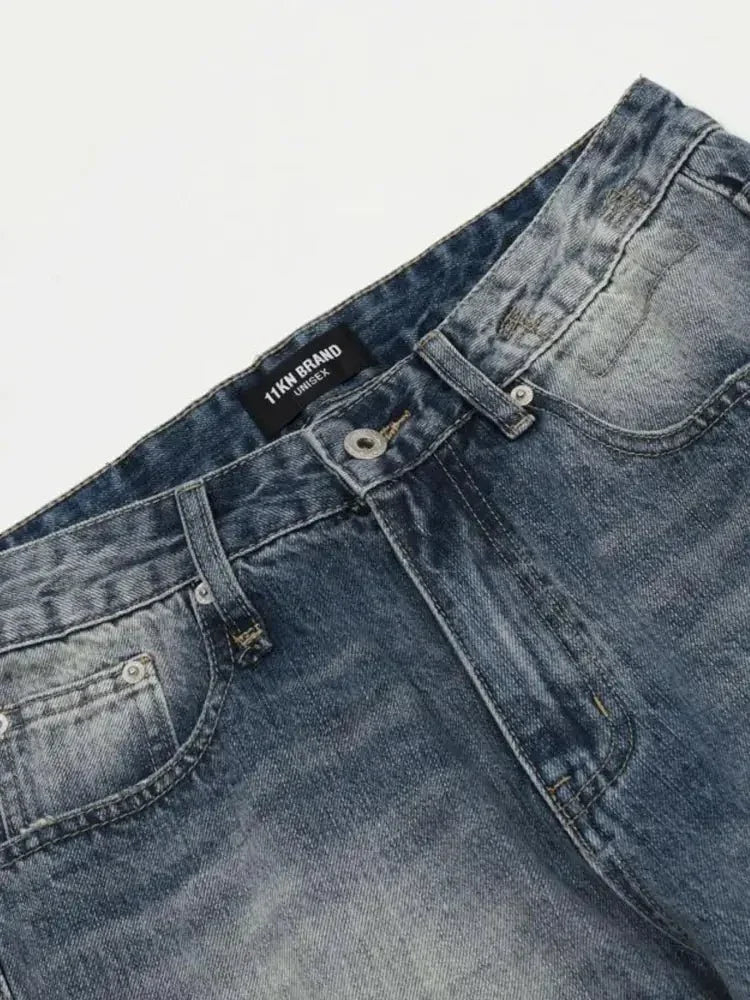 Men's Vintage Wash Distressed Jeans - Update AvenueTrendsi100400728323203100400728323203Men's Vintage Wash Distressed JeansWashed Blue