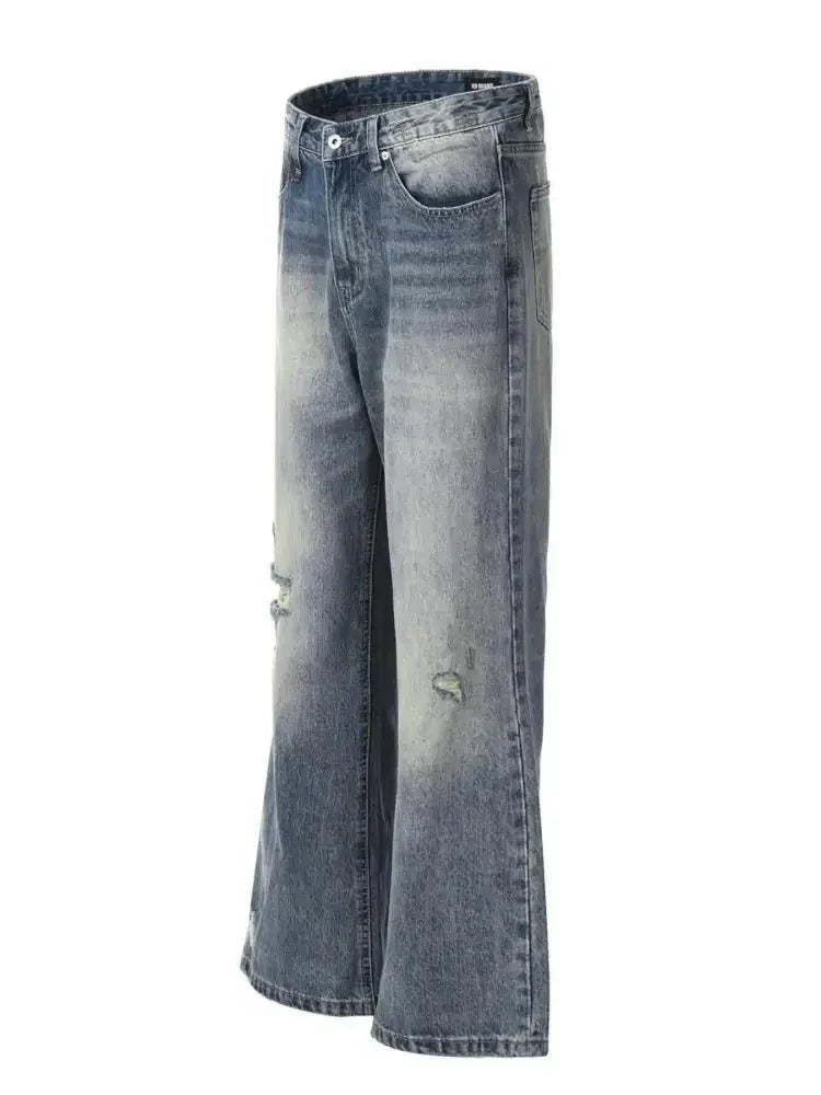Men's Vintage Wash Distressed Jeans - Update AvenueTrendsi100400728323203100400728323203Men's Vintage Wash Distressed JeansWashed Blue