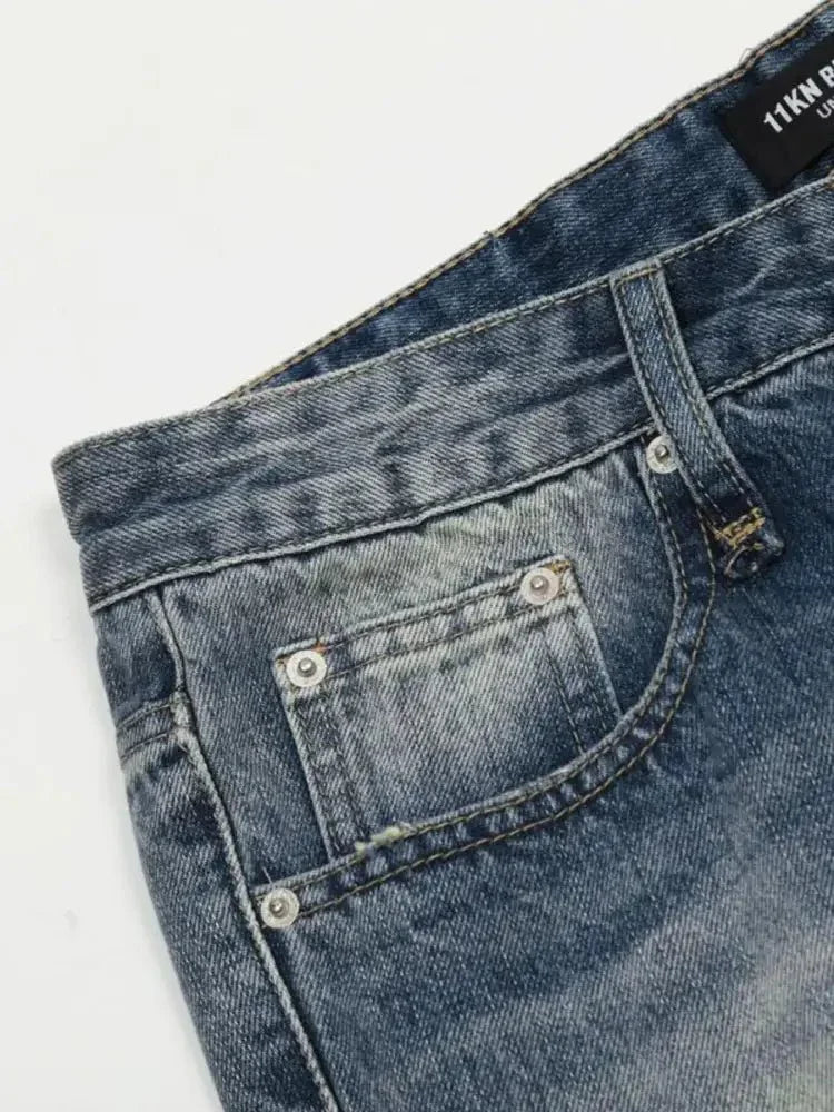 Men's Vintage Wash Distressed Jeans - Update AvenueTrendsi100400728323203100400728323203Men's Vintage Wash Distressed JeansWashed Blue