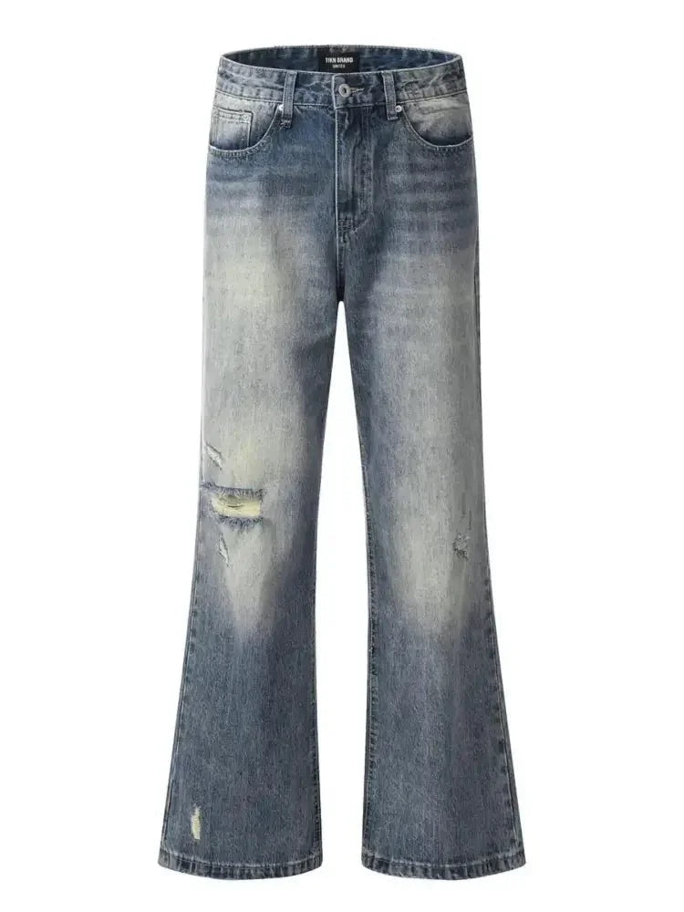 Men's Vintage Wash Distressed Jeans - Update AvenueTrendsi100400728323203100400728323203Men's Vintage Wash Distressed JeansWashed Blue