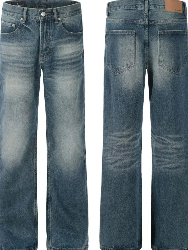 Men's Vintage Wash Loose Fit Jeans - Update AvenueTrendsi100400082830201100400082830201Men's Vintage Wash Loose Fit JeansBlue