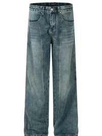 Men's Vintage Wash Wide Leg Denim Jeans - Update AvenueTrendsi100400078398603100400078398603Men's Vintage Wash Wide Leg Denim JeansBlue