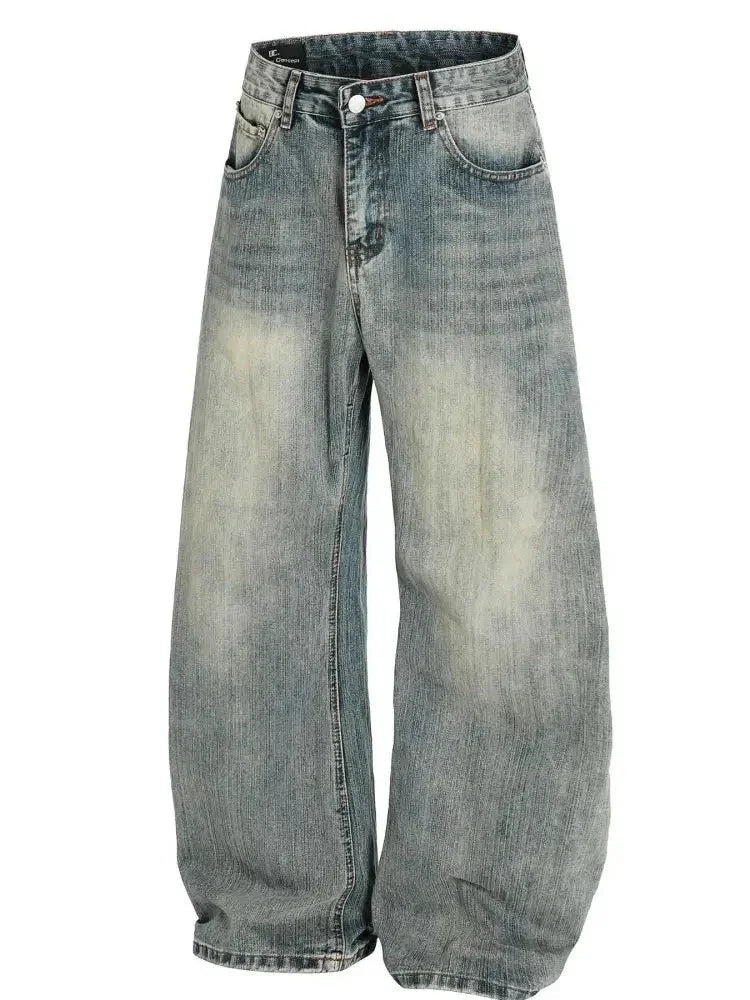 Men's Vintage Washed Baggy Jeans - Update AvenueTrendsi100400265575448100400265575448Men's Vintage Washed Baggy JeansBlue