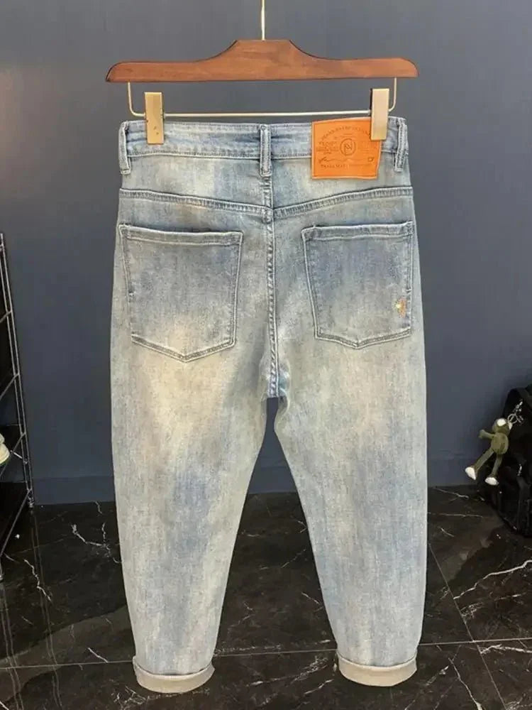 Men's Vintage Washed Distressed Boyfriend Jeans - Update AvenueTrendsi100400208607308100400208607308Men's Vintage Washed Distressed Boyfriend JeansLight Blue